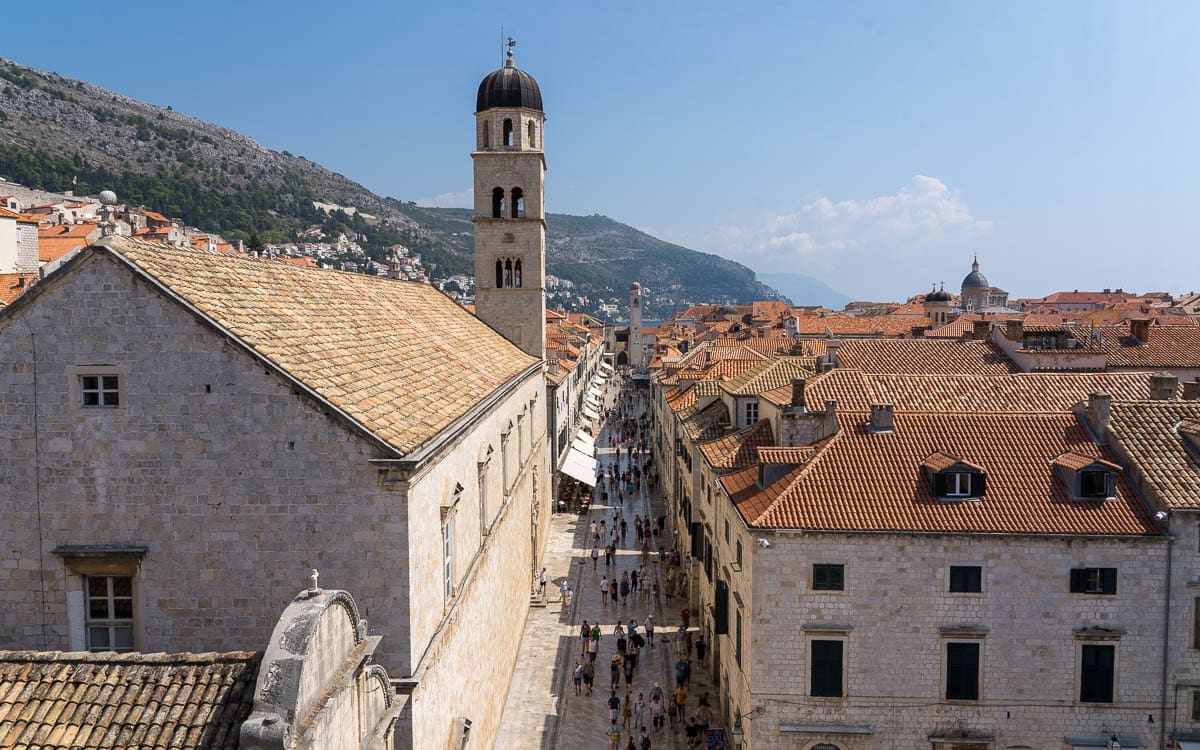 Stradun, or Placa, cutting through the heart of Dubrovnik, Croatia